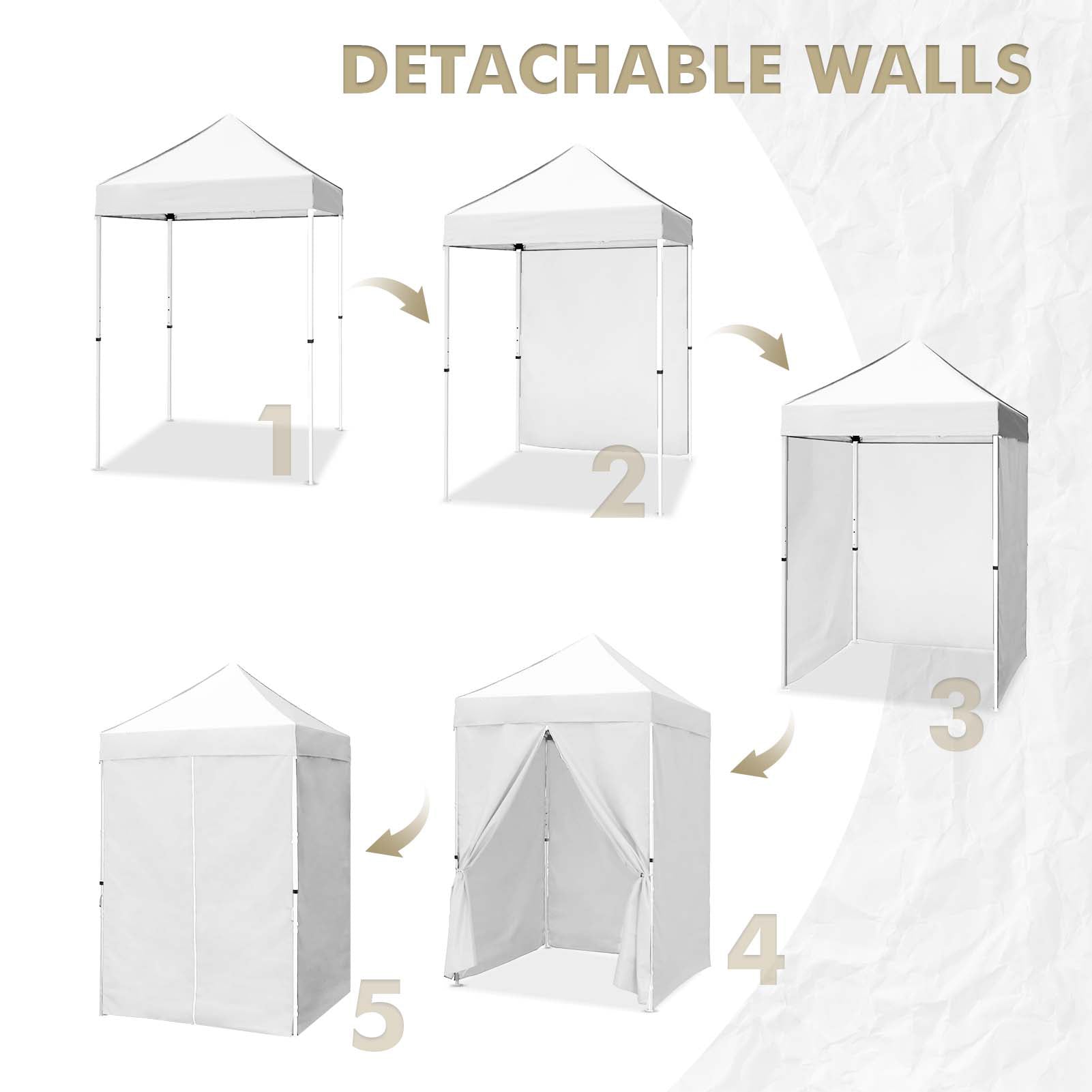 5x5 Instant Canopy with 4-Side Wall Panels – Eagle Peak®