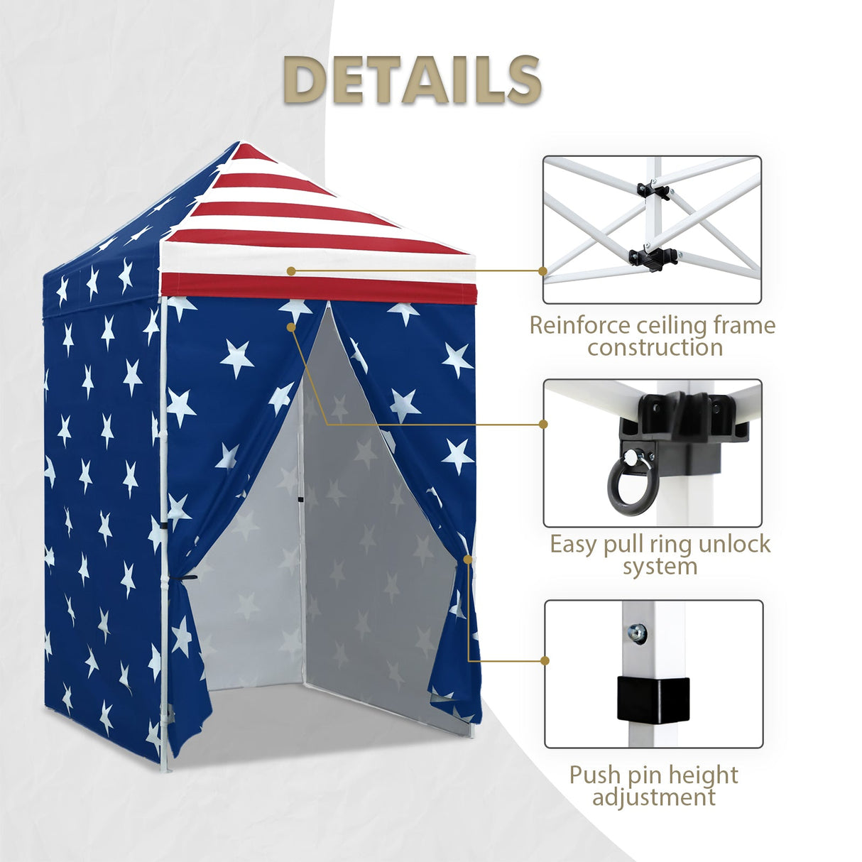 5x5 Instant Canopy with 4 - Side Wall Panels - Eagle Peak Custom Canopy Tent