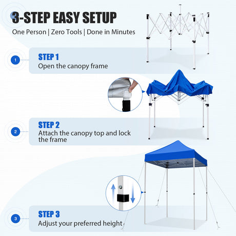 5x5 Pop Up Canopy Tent - Eagle Peak®