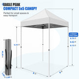 5x5 Pop Up Canopy Tent - Eagle Peak®