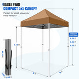 5x5 Pop Up Canopy Tent - Eagle Peak®