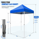 5x5 Pop Up Canopy Tent - Eagle Peak®