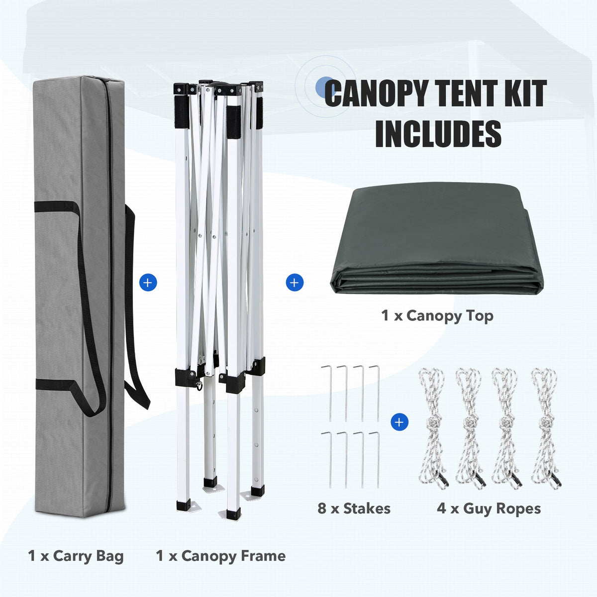 5x5 Pop Up Canopy Tent - Eagle Peak®
