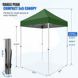 5x5 Pop Up Canopy Tent - Eagle Peak®