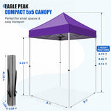 5x5 Pop Up Canopy Tent - Eagle Peak®