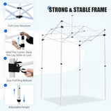 5x5 Pop Up Canopy Tent Instant Straight Leg Outdoor Canopy Easy Set-up - Eagle Peak®