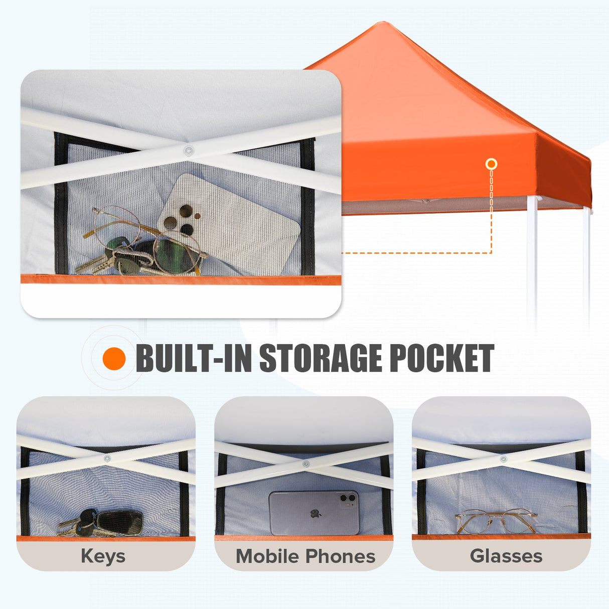 5x5 Pop Up Canopy Tent Instant Straight Leg Outdoor Canopy Easy Set - up - Eagle Peak