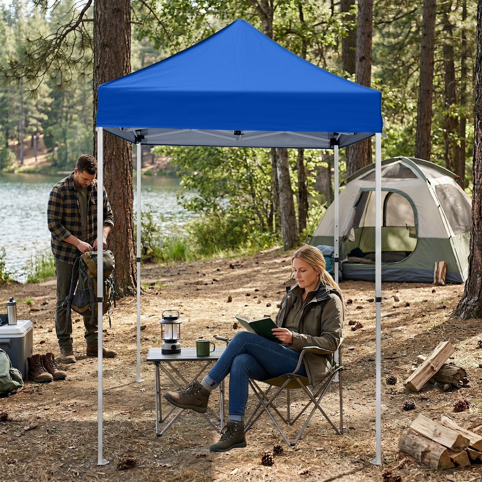 5x5 Pop Up Canopy Tent Instant Straight Leg Outdoor Canopy Easy