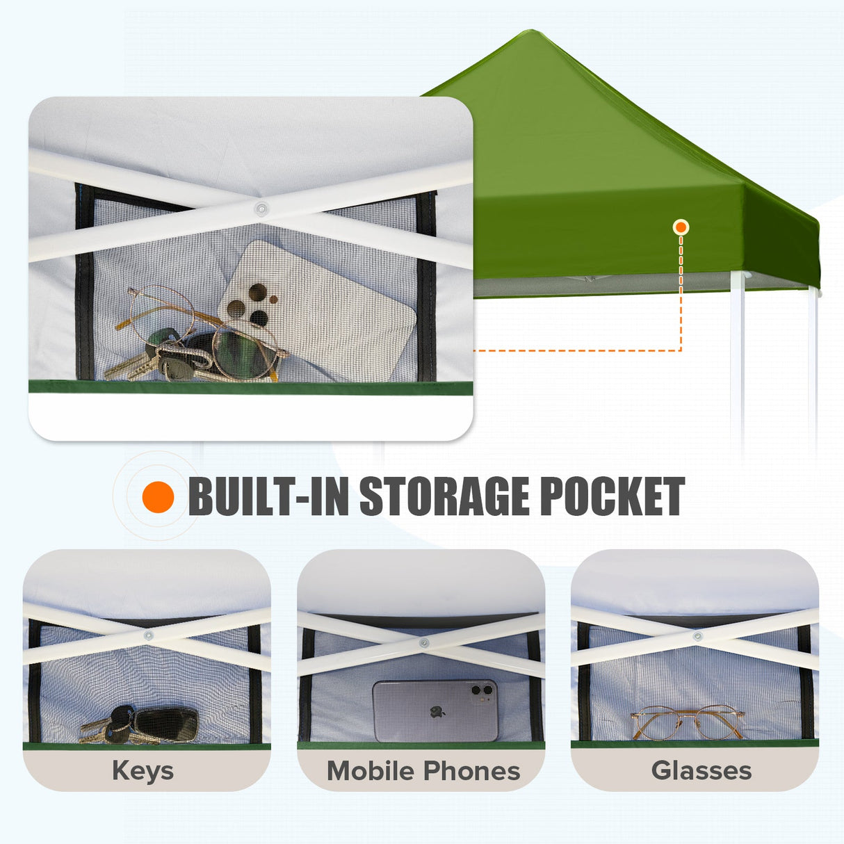 5x5 Pop Up Canopy Tent Instant Straight Leg Outdoor Canopy Easy Set - up - Eagle Peak