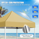 5x5 Pop Up Canopy Tent Instant Straight Leg Outdoor Canopy Easy Set-up - Eagle Peak®