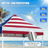 5x5 Pop Up Canopy Tent Instant Straight Leg Outdoor Canopy Easy Set-up - Eagle Peak®