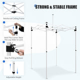 5x5 Pop Up Canopy Tent Instant Straight Leg Outdoor Canopy Easy Set-up - Eagle Peak®