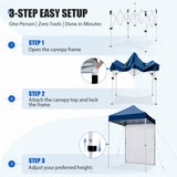 5x5 Pop Up Canopy Tent with 1 Removable Sidewall - Eagle Peak®