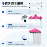 5x5 Pop Up Canopy Tent with 1 Removable Sidewall - Eagle Peak®