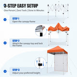 5x5 Pop Up Canopy Tent with 1 Removable Sidewall - Eagle Peak®