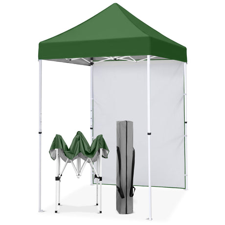 5x5 Pop Up Canopy Tent with 1 Removable Sidewall - Eagle Peak®