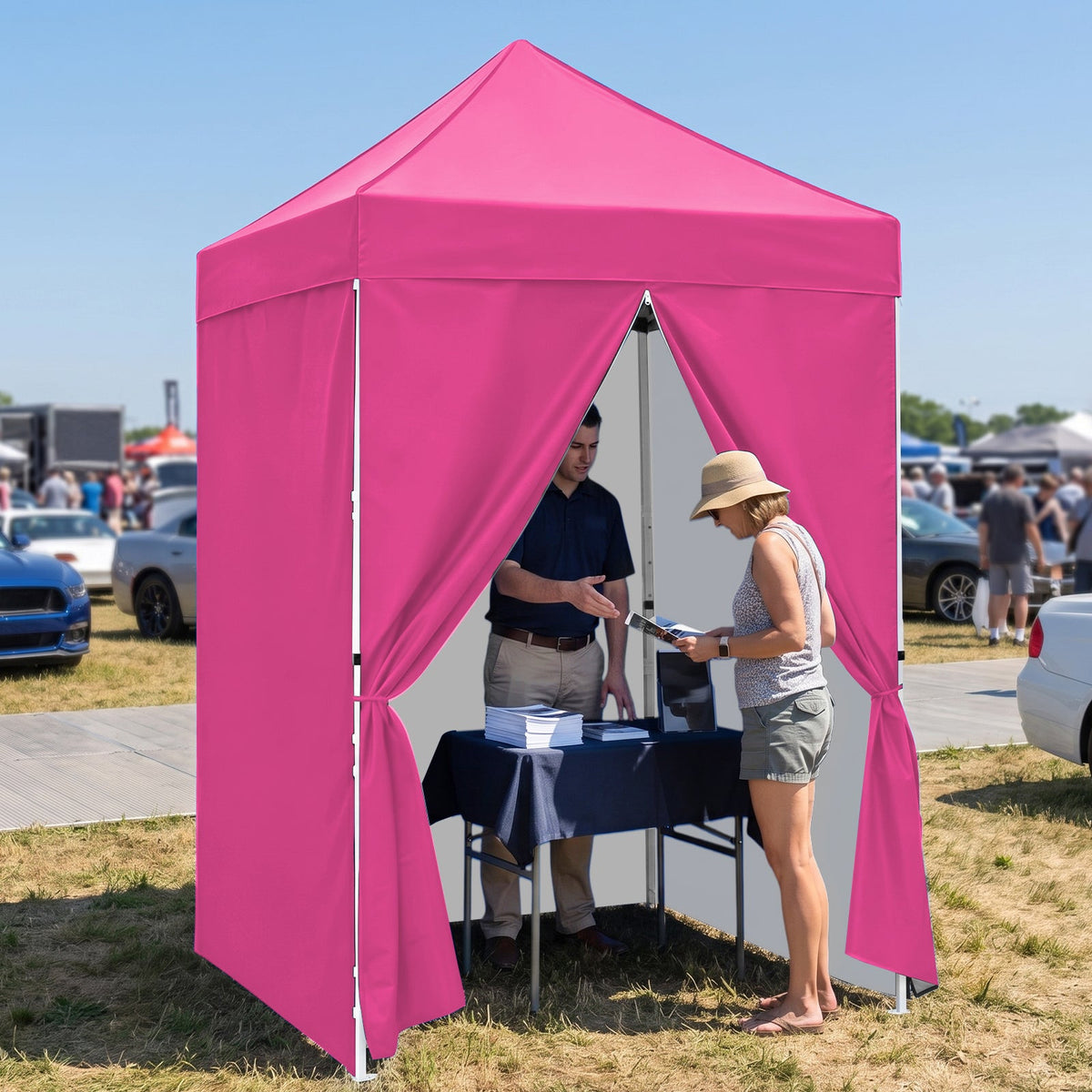 5x5 Pop Up Canopy Tent with 4 Removable Sidewalls - Eagle Peak®