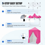 5x5 Pop Up Canopy Tent with 4 Removable Sidewalls - Eagle Peak®