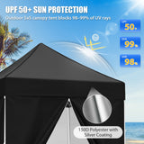 5x5 Pop Up Canopy Tent with 4 Removable Sidewalls - Eagle Peak®