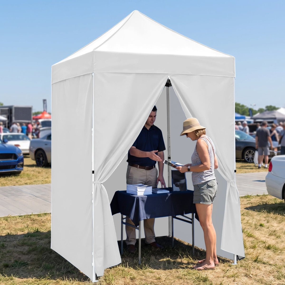 5x5 Pop Up Canopy Tent with 4 Removable Sidewalls - Eagle Peak®