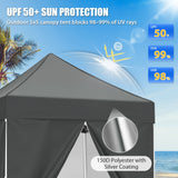 5x5 Pop Up Canopy Tent with 4 Removable Sidewalls - Eagle Peak®