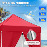 5x5 Pop Up Canopy Tent with 4 Removable Sidewalls - Eagle Peak®