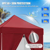 5x5 Pop Up Canopy Tent with 4 Removable Sidewalls - Eagle Peak®