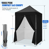 5x5 Pop Up Canopy Tent with 4 Removable Sidewalls - Eagle Peak®