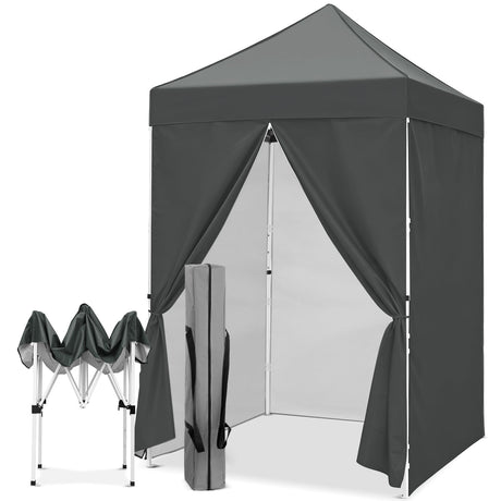5x5 Pop Up Canopy Tent with 4 Removable Sidewalls - Eagle Peak®