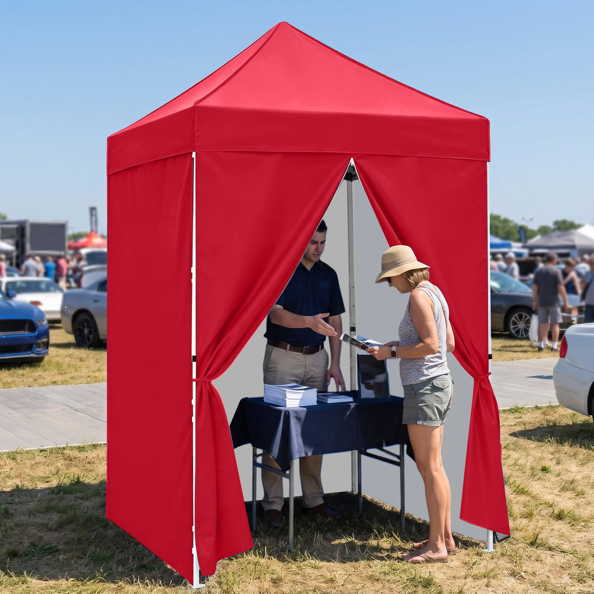 5x5 Pop Up Canopy Tent with 4 Removable Sidewalls - Eagle Peak®