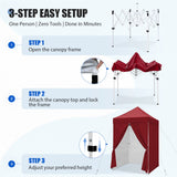 5x5 Pop Up Canopy Tent with 4 Removable Sidewalls - Eagle Peak®