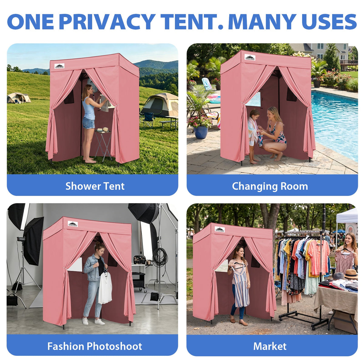 5x5 Pop Up Changing Tent, Flat Top Changing Room - Eagle Peak®