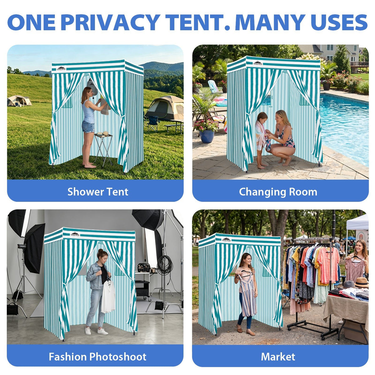 5x5 Pop Up Changing Tent, Flat Top Changing Room - Eagle Peak®
