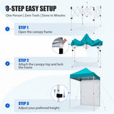 5x5 Straight Leg Pop Up Canopy Tent with One Removable Sunwall - Eagle Peak®