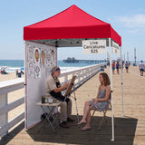 5x5 Straight Leg Pop Up Canopy Tent with One Removable Sunwall - Eagle Peak®