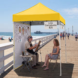 5x5 Straight Leg Pop Up Canopy Tent with One Removable Sunwall - Eagle Peak®