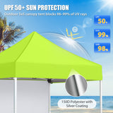 5x5 Straight Leg Pop Up Canopy Tent with One Removable Sunwall - Eagle Peak®