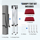 5x5 Straight Leg Pop Up Canopy Tent with One Removable Sunwall - Eagle Peak®