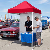 5x5 Straight Leg Pop Up Canopy Tent with One Removable Sunwall - Eagle Peak®