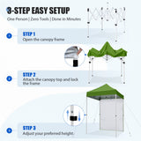 5x5 Straight Leg Pop Up Canopy Tent with One Removable Sunwall - Eagle Peak®
