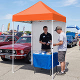 5x5 Straight Leg Pop Up Canopy Tent with One Removable Sunwall - Eagle Peak®