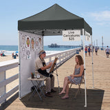 5x5 Straight Leg Pop Up Canopy Tent with One Removable Sunwall - Eagle Peak®