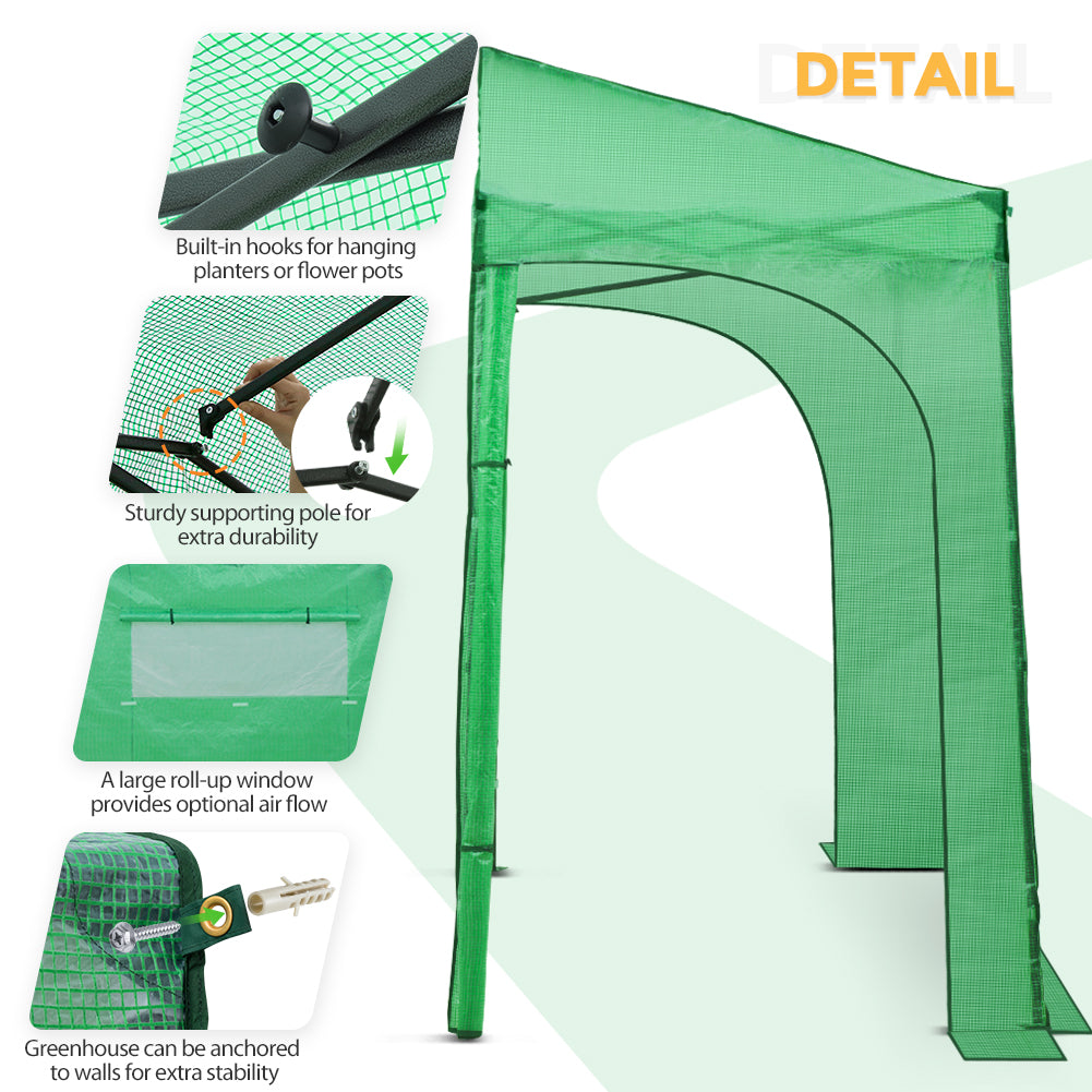 Easy Setup 10x5 Portable Lean to Pop Up Greenhouse