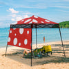 Eagle Peak SHADE GRAPHiX Day 8x8 Tripper Pop Up Canopy Tent with Digital Printed Red Mushroom Top