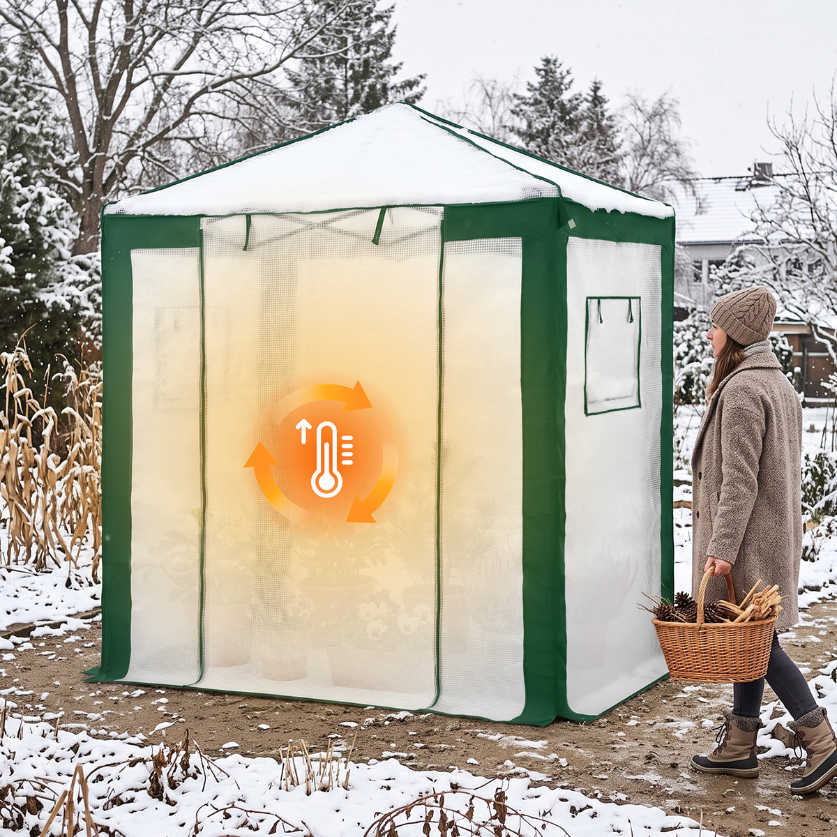 6x4/8x6/10x10 Walk In Pop Up Greenhouse