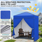 6x4 Instant Pop Up Canopy Tent  with 4 Side Wall Panels