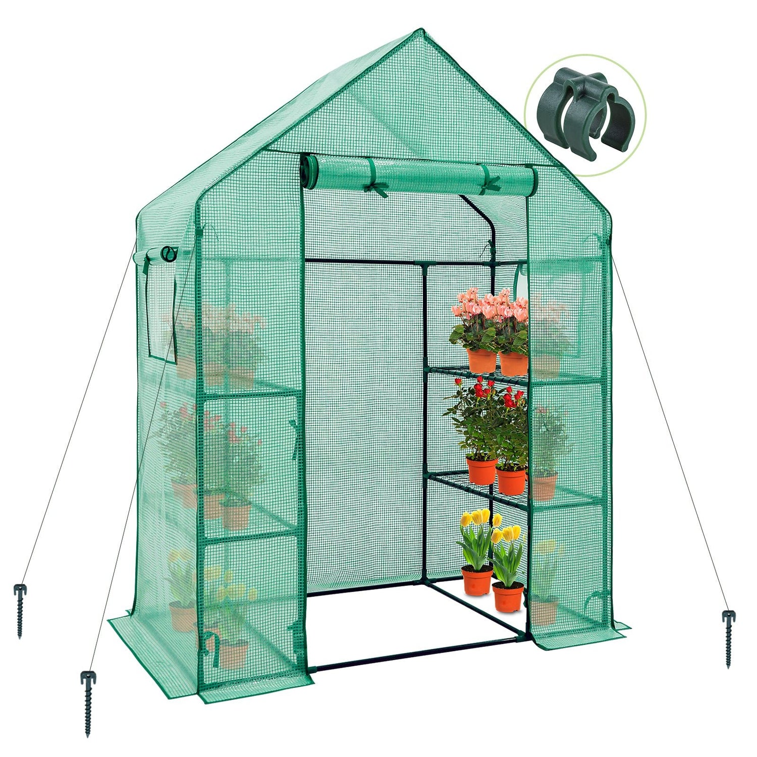 61"x28"x79"Walk in 3-Tier Greenhouse