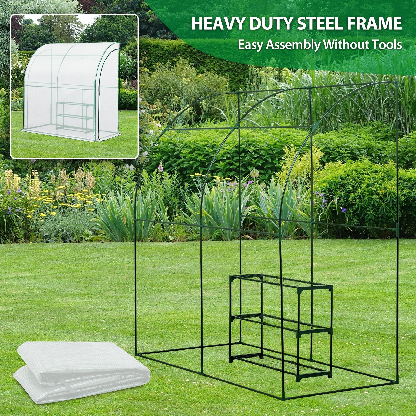 ホスクリーン Amazon.com : Lean to Greenhouse for Outdoors: Ohuhu Portable