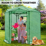 6.6x6.6 ft/ 8.5x8.5 ft Hexagon Pop up Greenhouse - Eagle Peak
