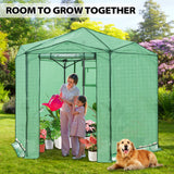 6.6x6.6 ft/ 8.5x8.5 ft Hexagon Pop up Greenhouse - Eagle Peak